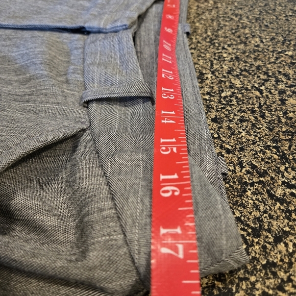 Worthington Petite Modern Fit Gray White Pinstripe Wide-Leg Trousers Women's 14P - Picture 12 of 15